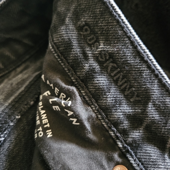 AE 90s Skinny Washed Black 4 x-short - Picture 3 of 5